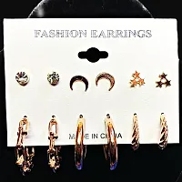 Batulii's online fashion Gold Plated Earrings Combo of 6 earrings for Women  Girls-thumb1