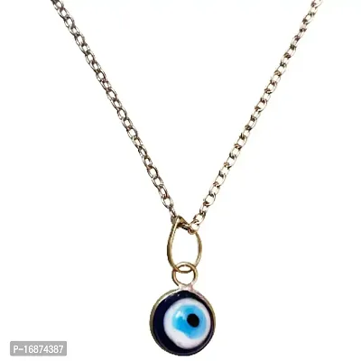 Batulii's online fashion evil eye pendant necklace for women  girls evil eye nazaria pandant locket for girls  women (Silver)-thumb0