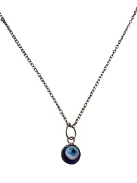 Batulii's online fashion evil eye pendant necklace for women  girls evil eye nazaria pandant locket for girls  women (Silver)-thumb1