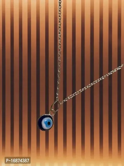 Batulii's online fashion evil eye pendant necklace for women  girls evil eye nazaria pandant locket for girls  women (Silver)-thumb3