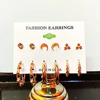 Batulii's online fashion Gold Plated Earrings Combo of 6 earrings for Women  Girls-thumb3