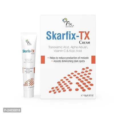 Fixderma 10% Tranexamic Acid + 2% Kojic Acid + 1% Arbutin SKARFIX -TX Face Cream | Pigmentation Removal Cream | Uneven Skin Tone, Reduces Dark Spots and Blemishes - 15 gm-thumb0