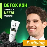 The Wolfman Activated Charcoal and Neem Face Wash for men, Fights Pollution, Remove Dark Spots, Anti Acne, Oil Control, Unclogs Pores, Deep Skin Cleanser, 100 ml-thumb3