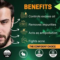 The Wolfman Activated Charcoal and Neem Face Wash for men, Fights Pollution, Remove Dark Spots, Anti Acne, Oil Control, Unclogs Pores, Deep Skin Cleanser, 100 ml-thumb4