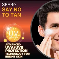 The Wolfman SPF40 Brightening Sunscreen Matte Finish Cream for Sun Protection  Glow, Jojoba oil  Ashwagandha, Double Action UV Protection Sunscreen to Reduce dark spots, Vegan, Cruelty Free, for All-thumb1