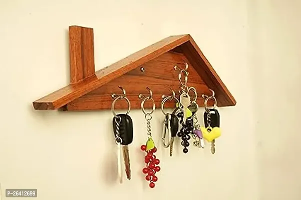 Wooden Art Key Holder Wall Mount Decorative Keys Organizer Key Holder