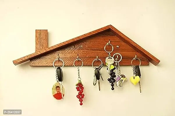 Wooden Art Key Holder Wall Mount Decorative Keys Organizer Key Holder