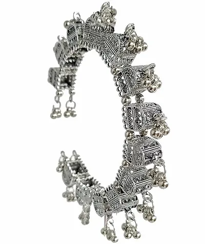 Trendy Oxidised Silver Bracelets 