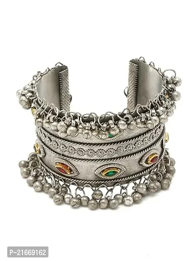 Antique Filigree Silver Bangle-thumb0