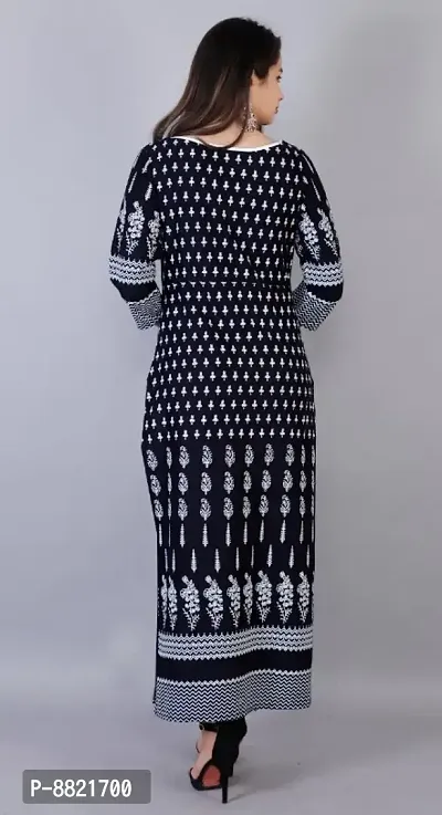 Classic Rayon Printed Kurta For Women-thumb4