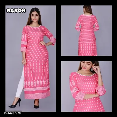 Malia Fashion Rayon Straight Kurtis Best Trending Desgines-thumb0