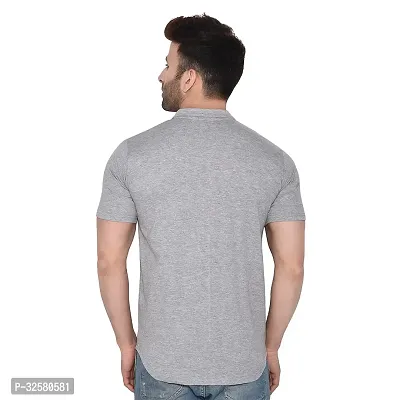 Reliable Grey Cotton Blend Solid Casual Shirt For Men-thumb2