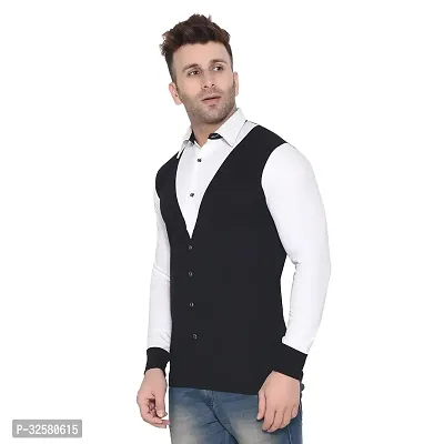 Reliable Black Cotton Blend Colourblocked Casual Shirt For Men-thumb3