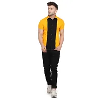 Reliable Multicoloured Cotton Blend Colourblocked Casual Shirt For Men-thumb3