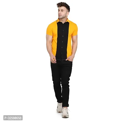 Reliable Multicoloured Cotton Blend Colourblocked Casual Shirt For Men-thumb4