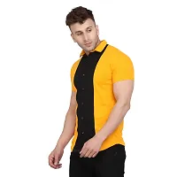 Reliable Multicoloured Cotton Blend Colourblocked Casual Shirt For Men-thumb2