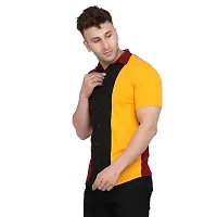 Reliable Multicoloured Cotton Blend Colourblocked Casual Shirt For Men-thumb2