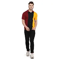 Reliable Multicoloured Cotton Blend Colourblocked Casual Shirt For Men-thumb3