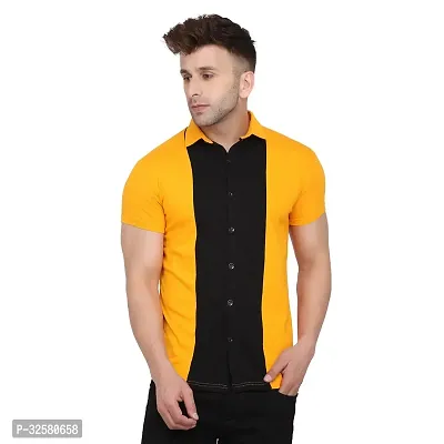 Reliable Multicoloured Cotton Blend Colourblocked Casual Shirt For Men-thumb0