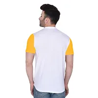 Reliable White Cotton Blend Colourblocked Casual Shirt For Men-thumb1