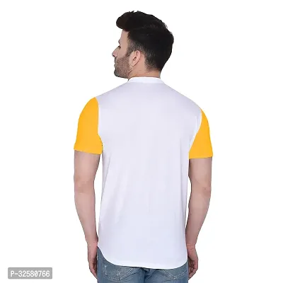 Reliable White Cotton Blend Colourblocked Casual Shirt For Men-thumb2