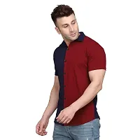 Reliable Multicoloured Cotton Blend Colourblocked Casual Shirt For Men-thumb2