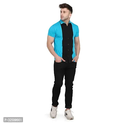 Reliable Multicoloured Cotton Blend Colourblocked Casual Shirt For Men-thumb4