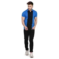 Reliable Multicoloured Cotton Blend Colourblocked Casual Shirt For Men-thumb3