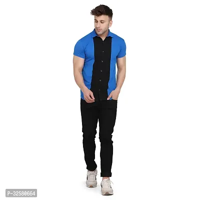 Reliable Multicoloured Cotton Blend Colourblocked Casual Shirt For Men-thumb4