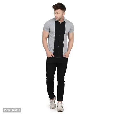 Reliable Multicoloured Cotton Blend Colourblocked Casual Shirt For Men-thumb4