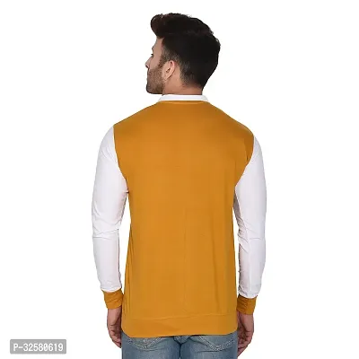 Reliable Yellow Cotton Blend Colourblocked Casual Shirt For Men-thumb2