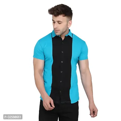 Reliable Multicoloured Cotton Blend Colourblocked Casual Shirt For Men-thumb0