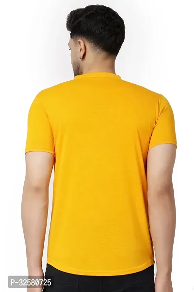 Reliable Yellow Cotton Blend Solid Casual Shirt For Men-thumb2