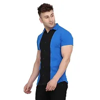 Reliable Multicoloured Cotton Blend Colourblocked Casual Shirt For Men-thumb2