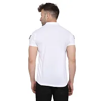 Reliable White Cotton Blend Solid Casual Shirt For Men-thumb1