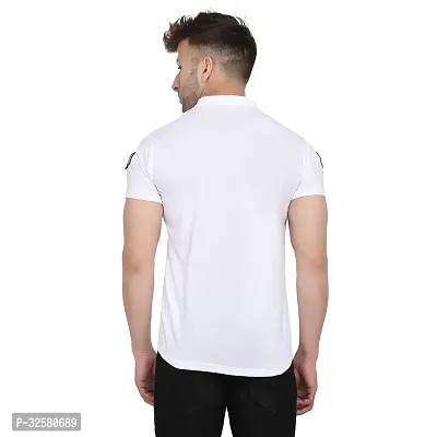 Reliable White Cotton Blend Solid Casual Shirt For Men-thumb2