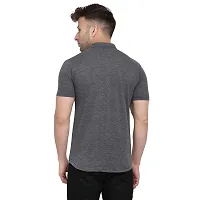 Reliable Grey Cotton Blend Colourblocked Casual Shirt For Men-thumb1