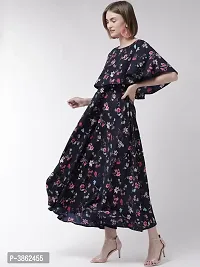 Crepe Printed Gown For Women's-thumb2