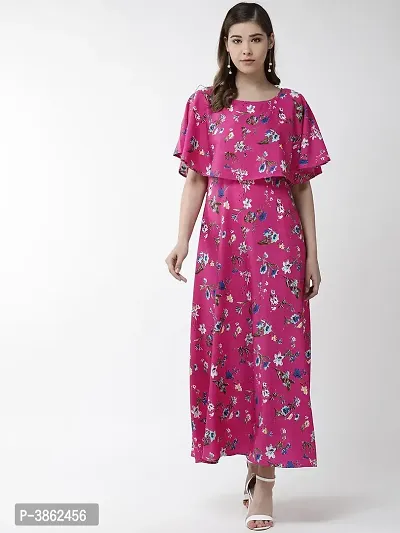 Crepe Printed Gown For Women's