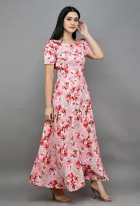 Stylish Crepe Pink Printed Dress For Women-thumb4