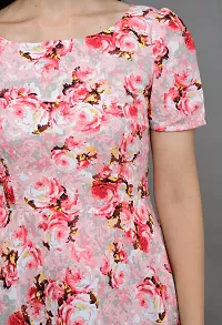 Stylish Crepe Pink Printed Dress For Women-thumb3