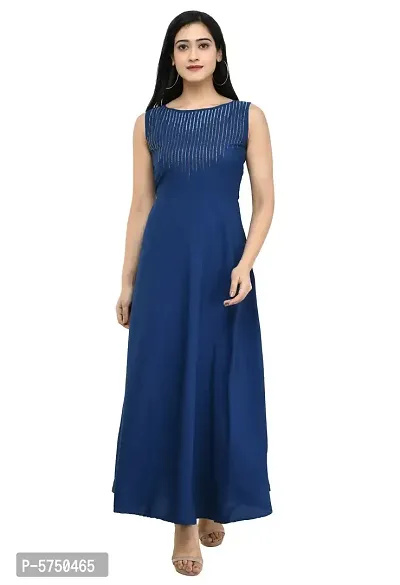 Women's Emblished Sleevless Maxi Dress