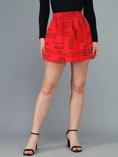 Trendy printed Mini Skirt