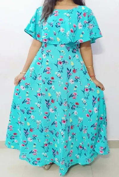 Beautiful Floral Print Summer Maxi Dress