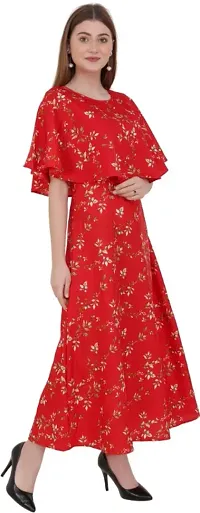 Festive Special Floral Printed Maxi Dress For Women