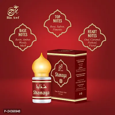 Bin Awf Shanaya Luxury Unisex 100% Alcohol Free Long Lasting Attar Perfume (6 ML)-thumb2