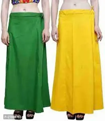 Classic Cotton Solid Petticoat For Women Pack Of 2