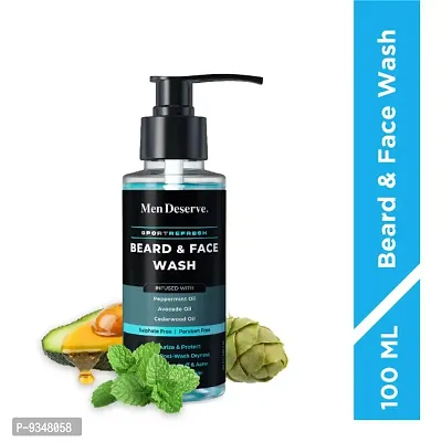 Men Deserve Sport Refresh Beard and Face Wash for Complete Refreshment. (110gm)