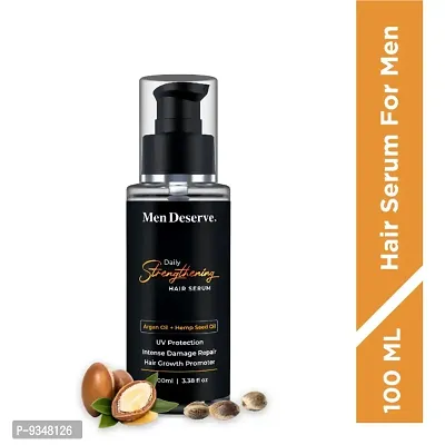 Men Deserve Daily Hair Strengthening Serum infused with Argan Oil and Hemp Seed Oil