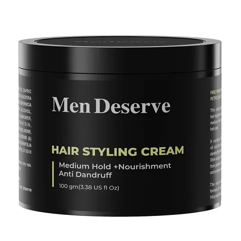 Men Deserve Hair Styling (Medium Hold) Cream And Wax For Frizzy And Dull Hair
